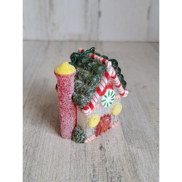 Hallmark 1984 sugar plum Cottage glitter ornament Xmas gingerbread man - Picture 2 of 7
